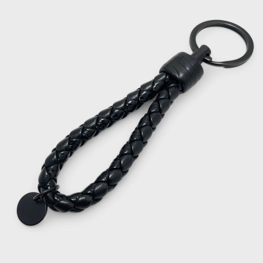 極美品✨BOTTEGA VENETA イントレチャート キーリング パイソン 黒