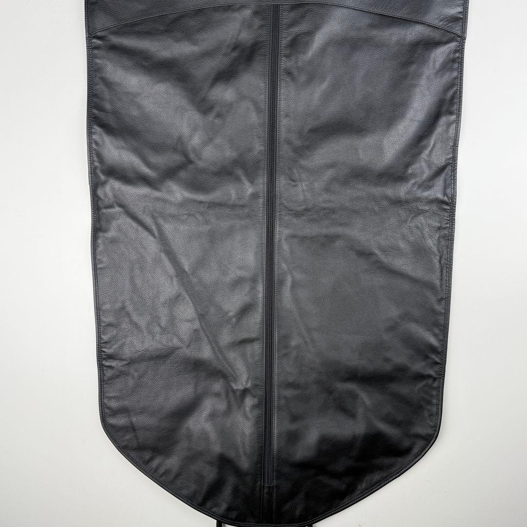 【希少】Brioni ブリオーニ ガーメントバッグ レザー ロゴ 刺繍 ブラック