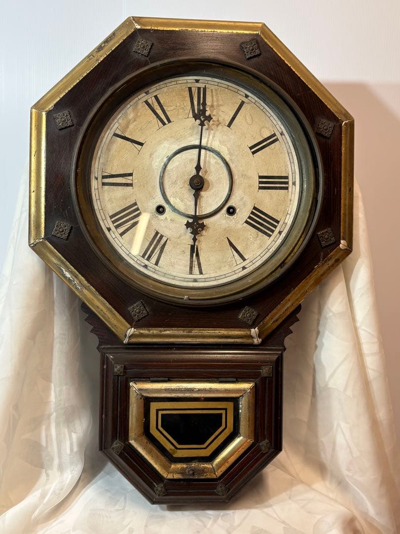 ✨【ヴィンテージスタイル】✨ Ｅ，I NGRAHAM八角柱時計（ジャンク）✨