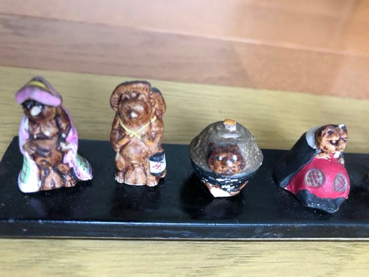 狸七変化　縁起置物　京都