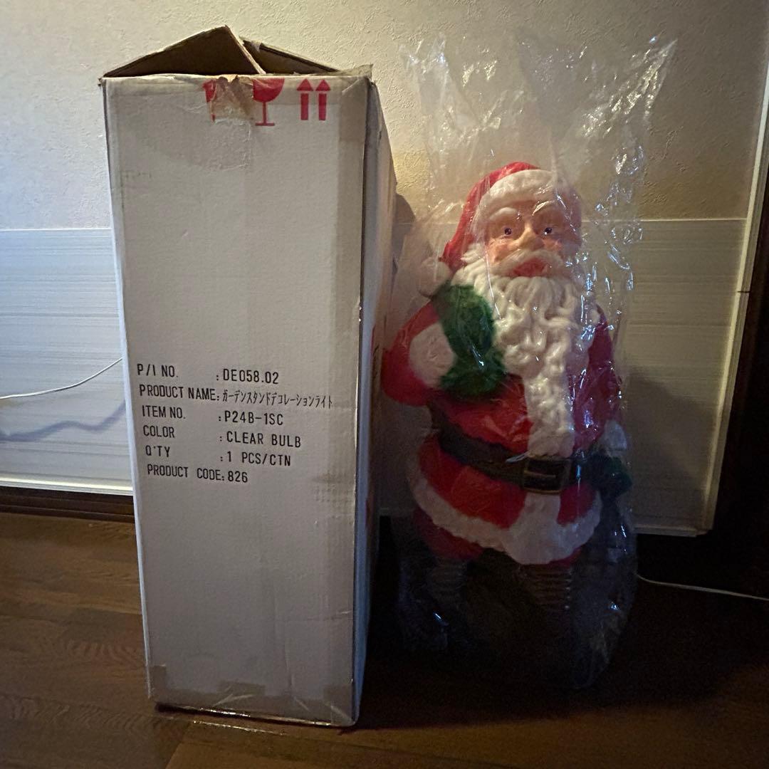 サンタクロースの装飾 約70cm 電源コード付き