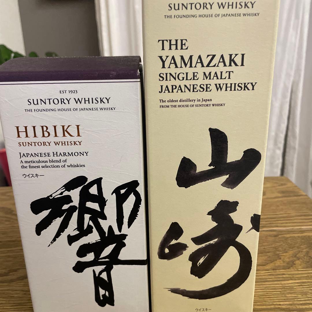 山崎シングルモルトウイスキー 700ml、響セット