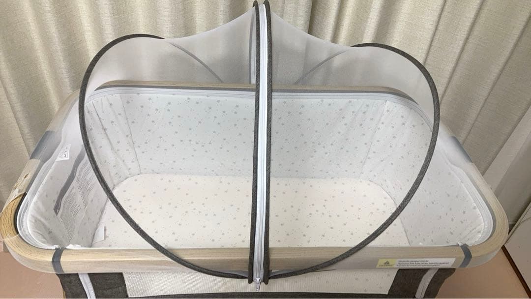 HZDMJ ベビーベッド ・添い寝　グレー