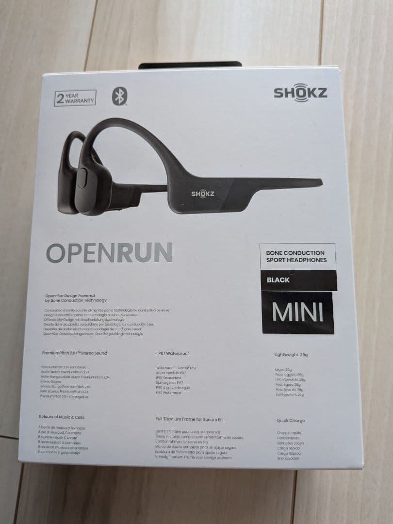 Shokz ショックス OpenRun Mini 骨伝導イヤホン ブラック