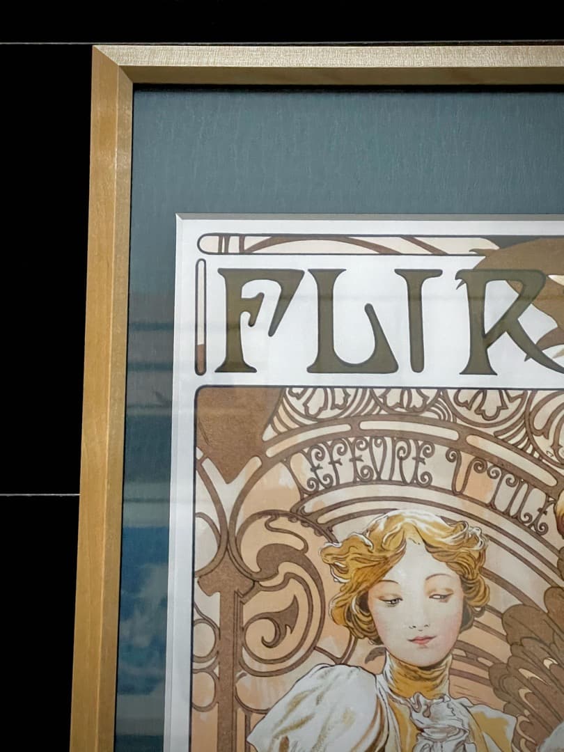 ミュシャ 浮気女 1899年　額縁つき　アート　絵画