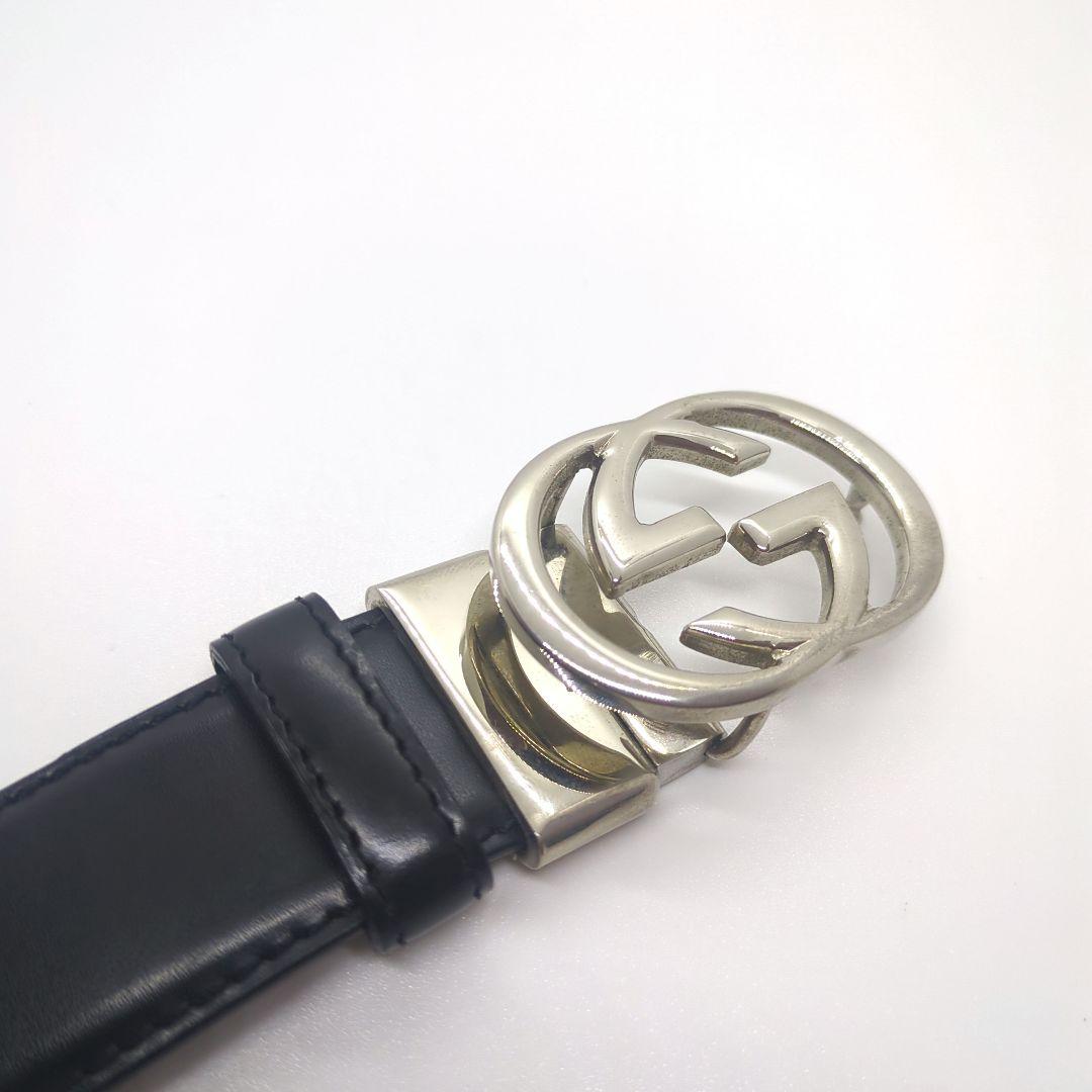 GUCCI　ベルト　インターロッキング　シルバー　グッチ　約90cm
