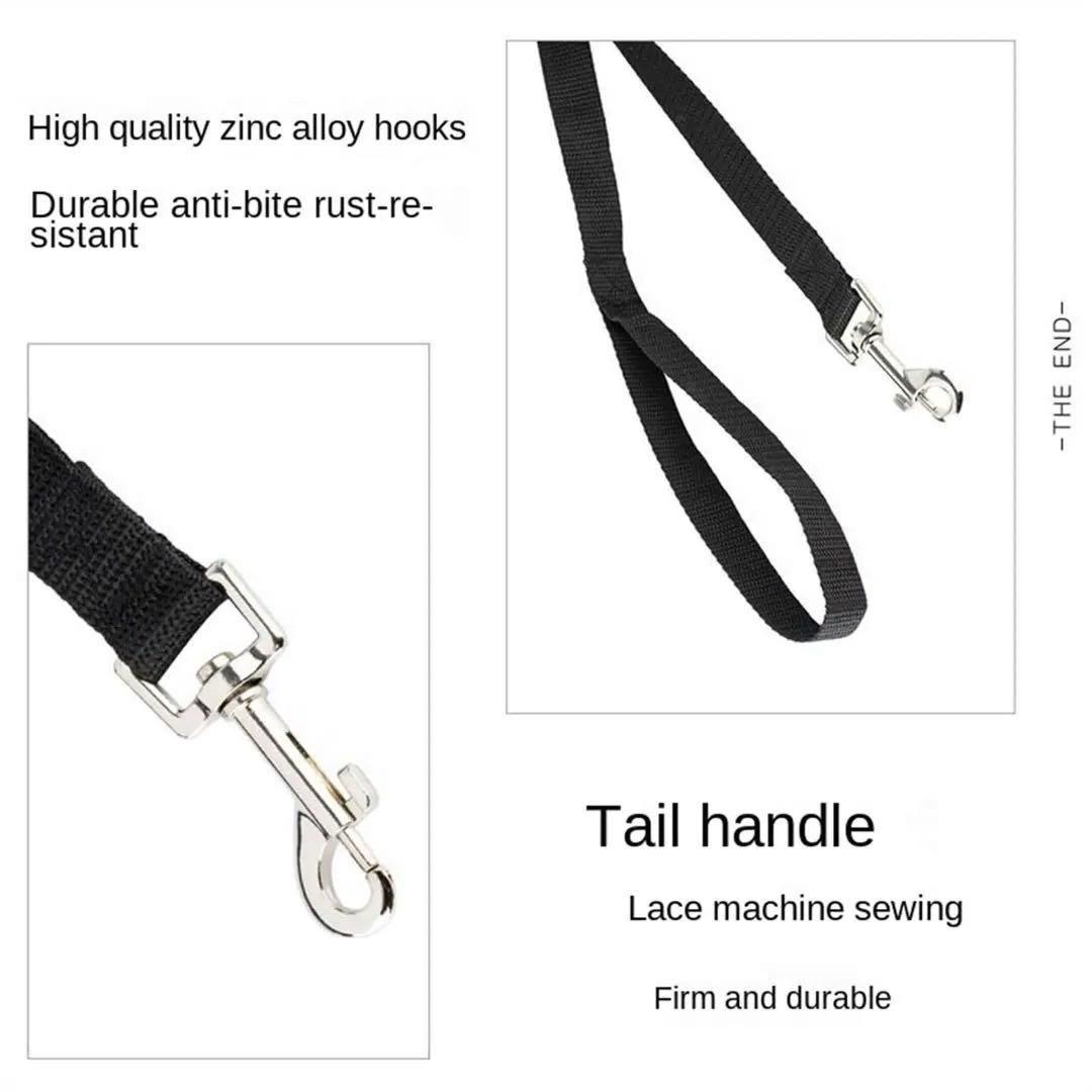 犬用リード ポリエステル ペットの鎖 犬のアクセサリー(Black, 12M)