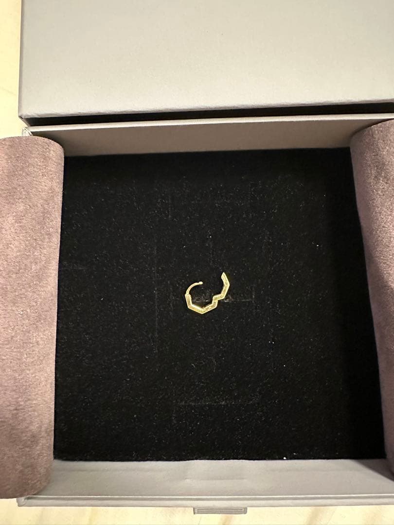 18K Hirotaka マンハッタンオクタゴンピアス(片耳用)