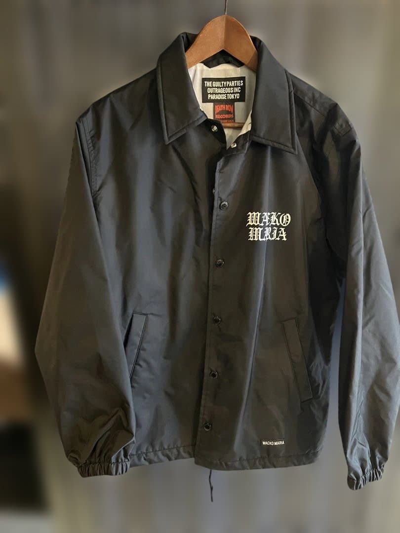 ワコマリアDEATH ROW RECORDS ナイロンジャケット ブラック