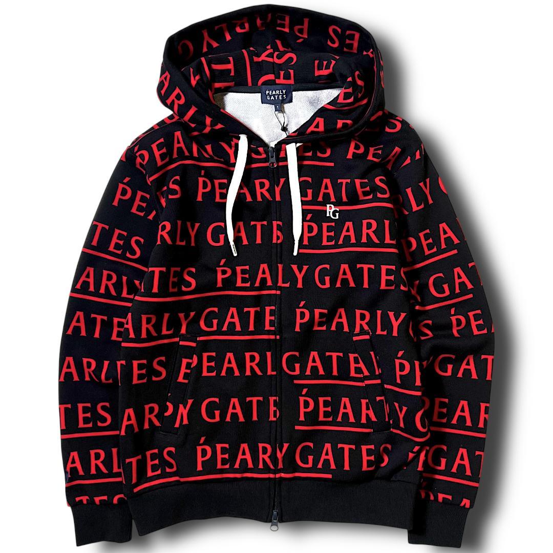 0 パーリーゲイツ メゾンロゴ総柄 スウェット フルジップ ジャケット パーカー