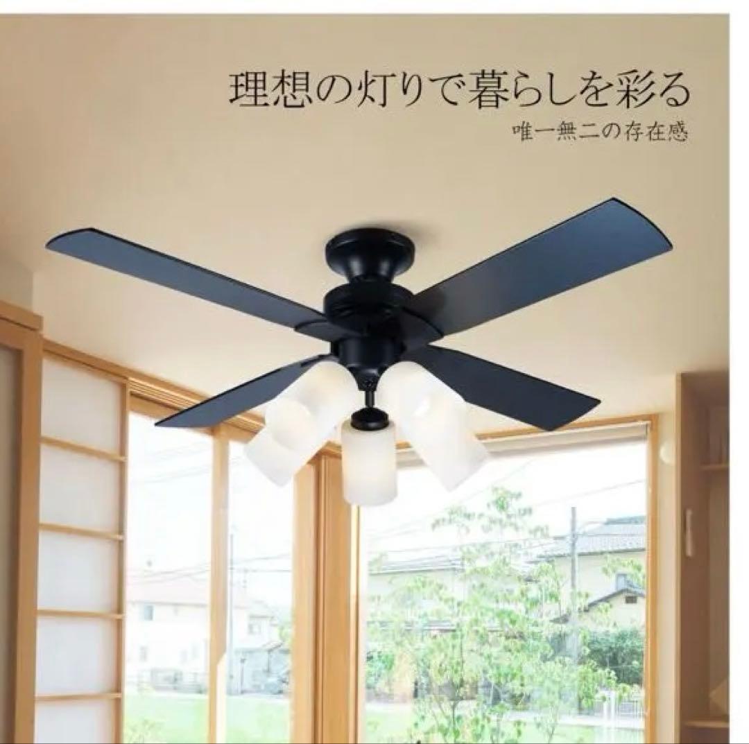 Parrot Uncle シーリングファン 4枚羽根 3灯 黒木目調