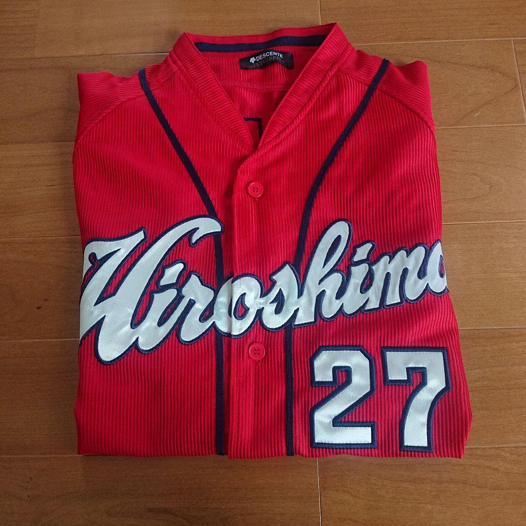 広島カープ AIZAWA選手 サイン入り ユニフォーム DECENT L 會澤