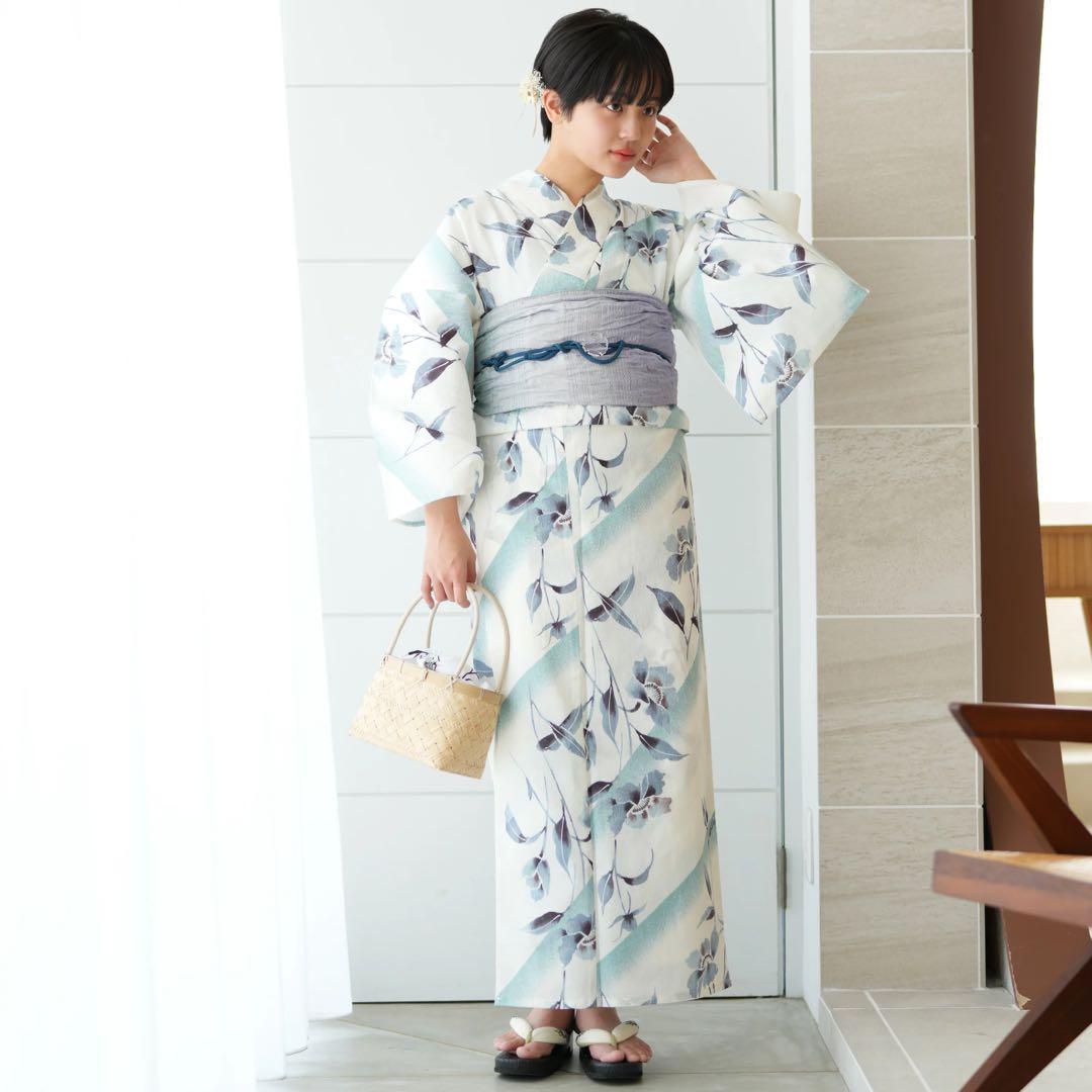 ★新品 3L4L5L 浴衣3点セット utatane 国産生地 国内染色