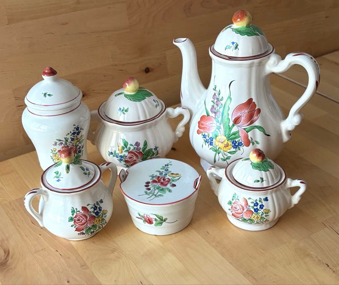 Ｋ&Gリュネヴィル 蓋付ポット1920年代 キャニスター