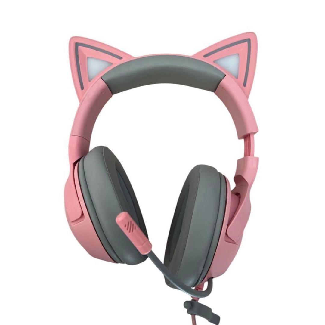 【美品】Kraken Kitty ゲーミングヘッドセット ピンク V2