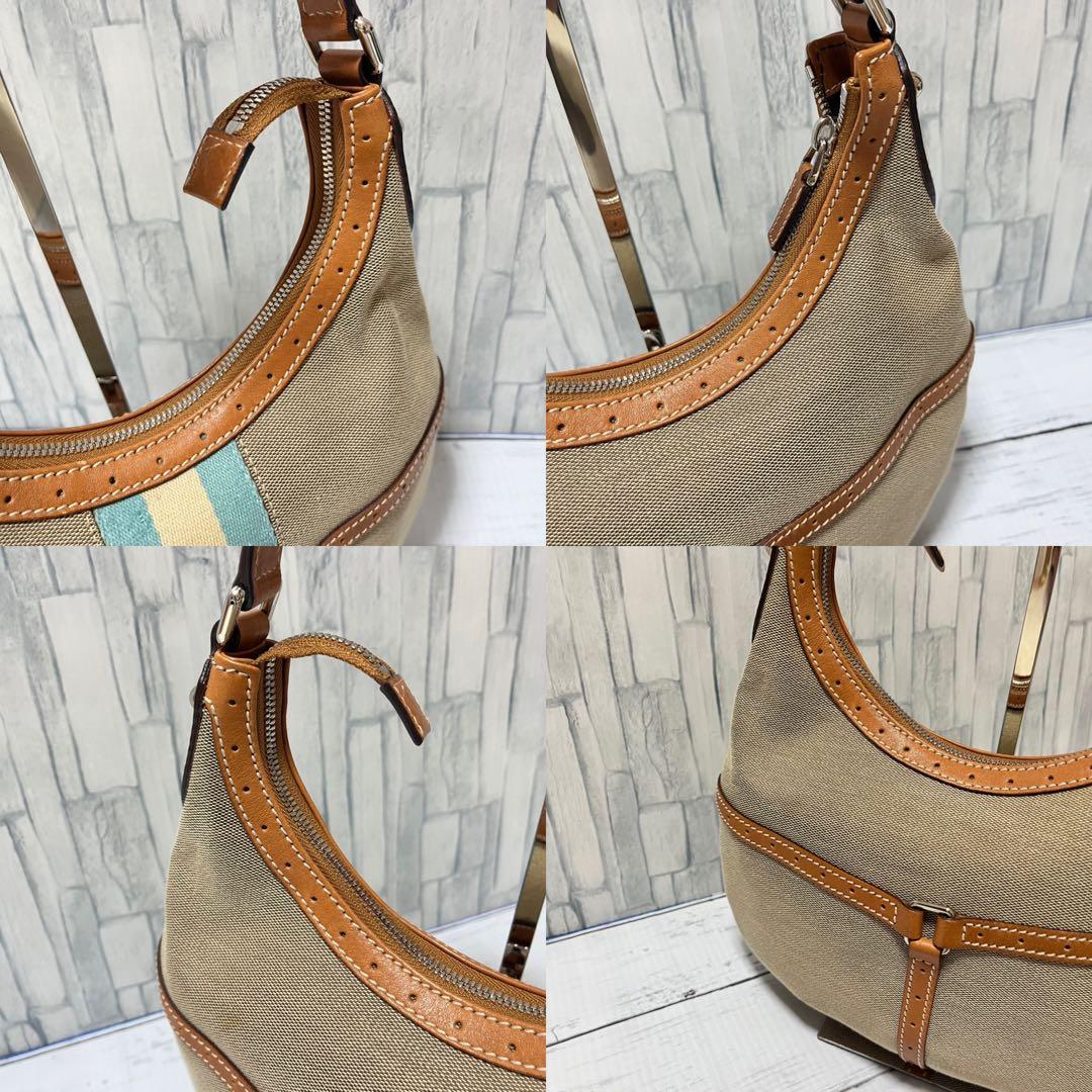 【希少カラー】グッチ インターロッキング ショルダーバッグ レザー キャンバス