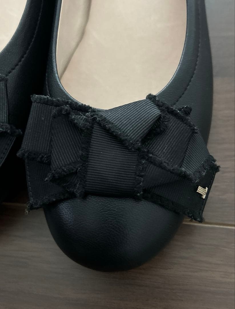 【LANVIN en Bleu】リボンモチーフバレエシューズ