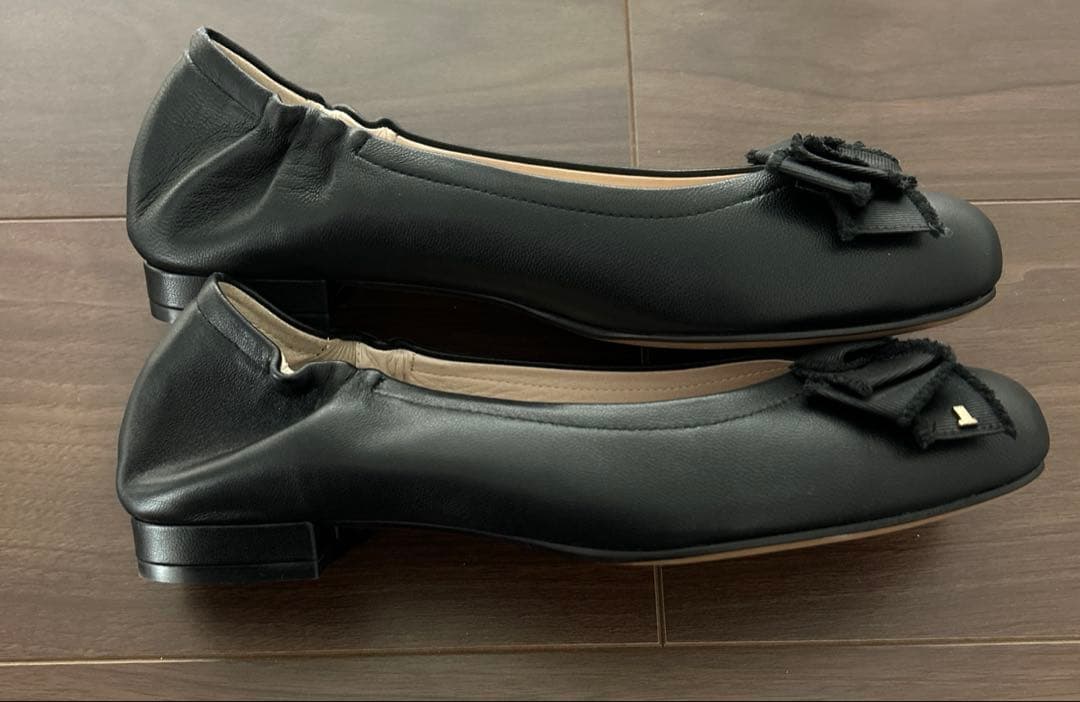 【LANVIN en Bleu】リボンモチーフバレエシューズ