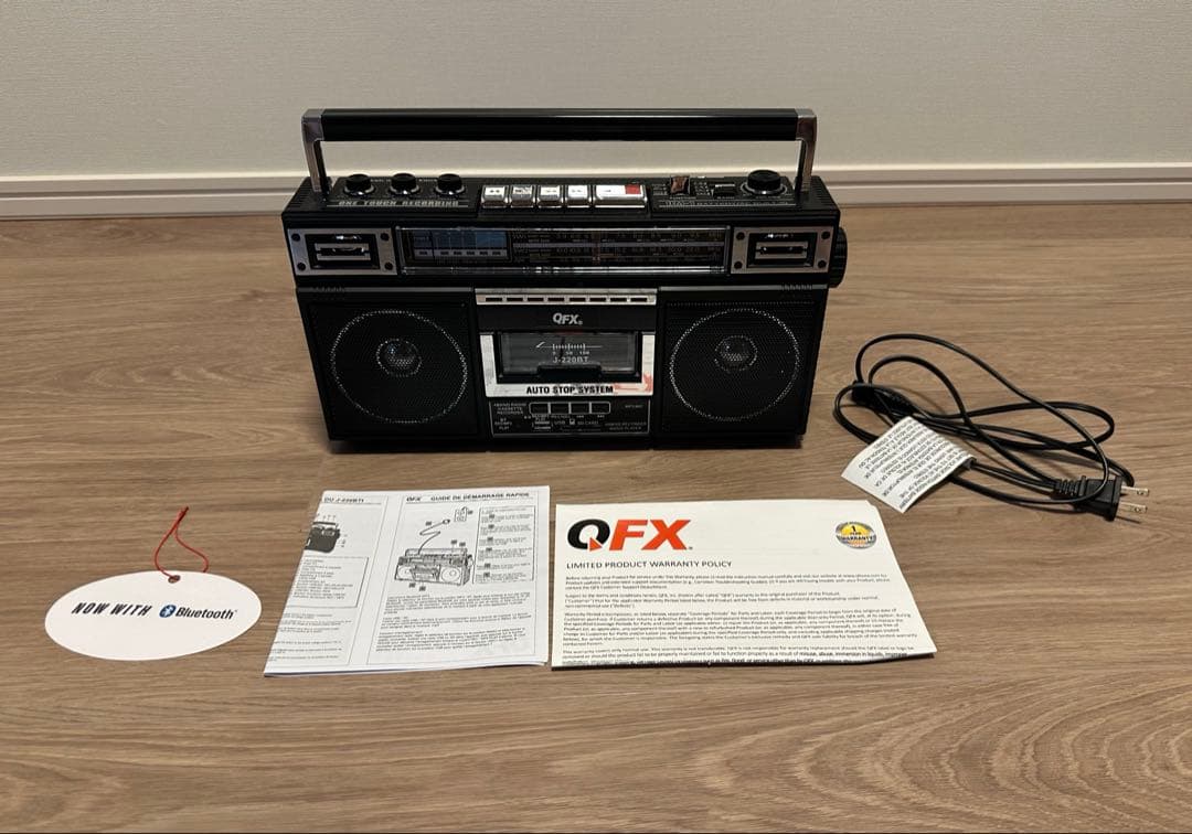 90年代 QFX J-220BT レトロカセットレコーダープレーヤー ラジカセ