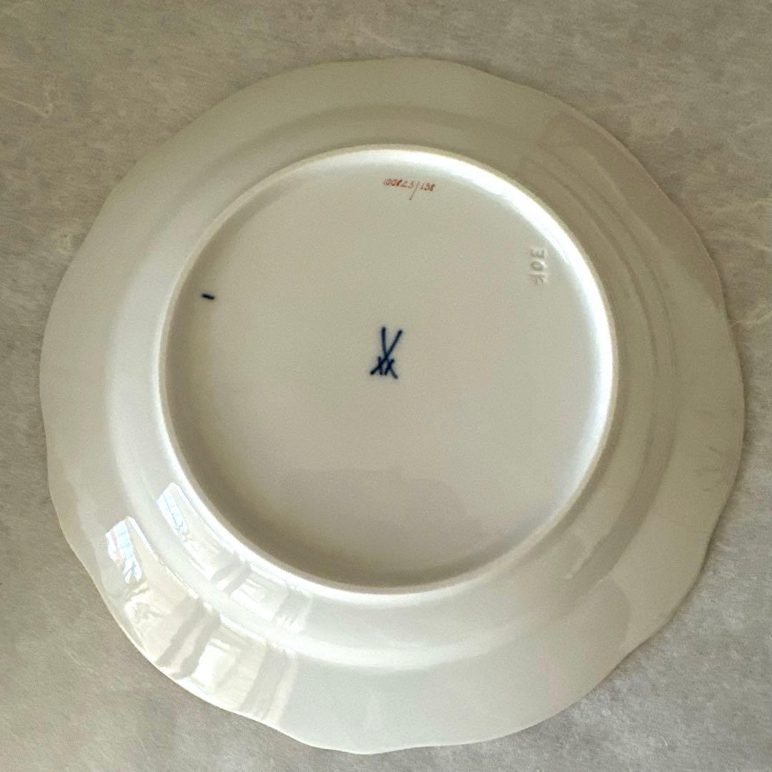 マイセン 18.5cmプレート　ワトーの花 グリーンブーケ 6枚セット