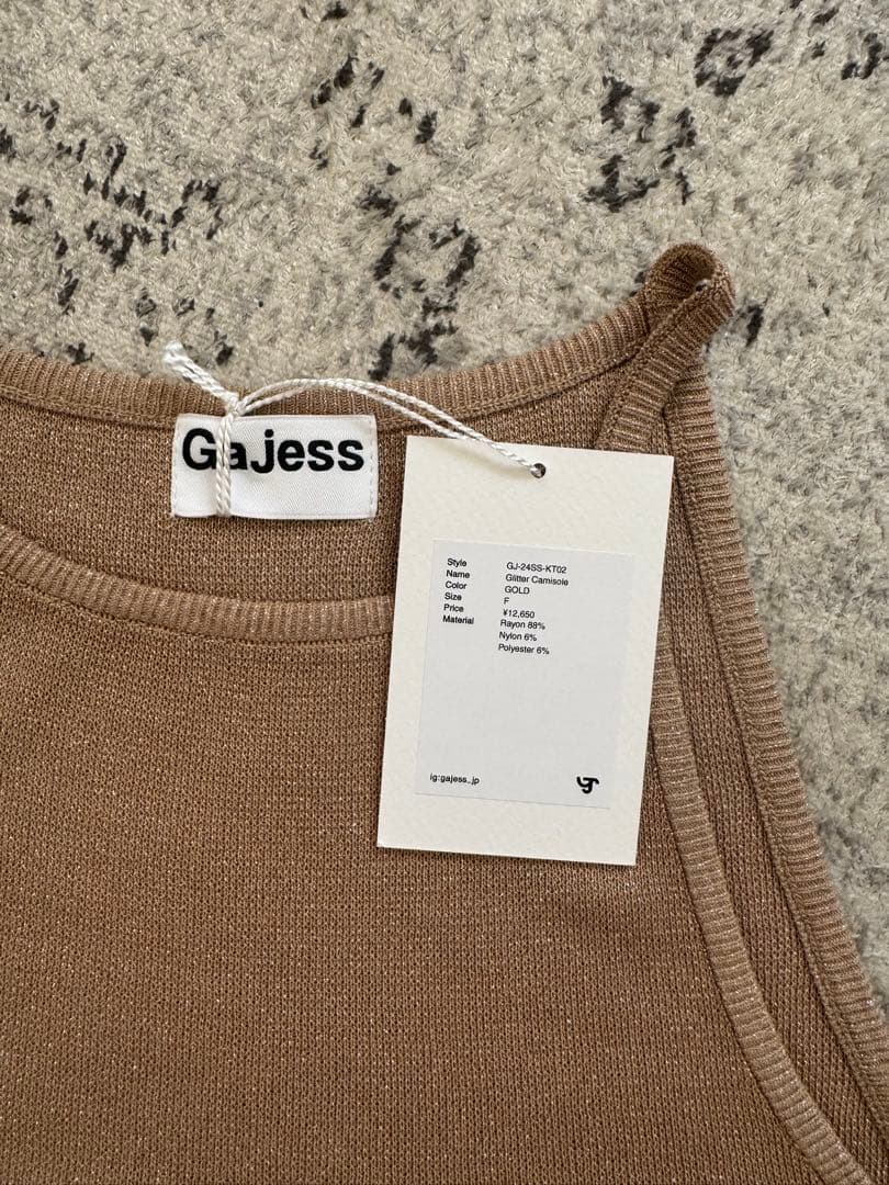 【gajess】glitter camisole グリッターキャミソール