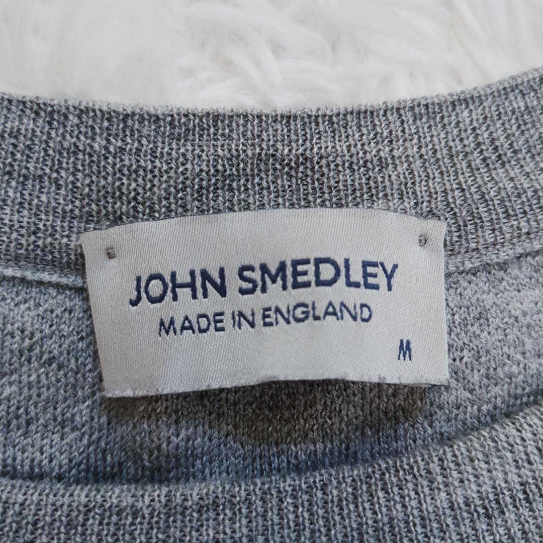 ジョンスメドレー 日本別注 30G Vガゼット クルーネックニット メリノウール
