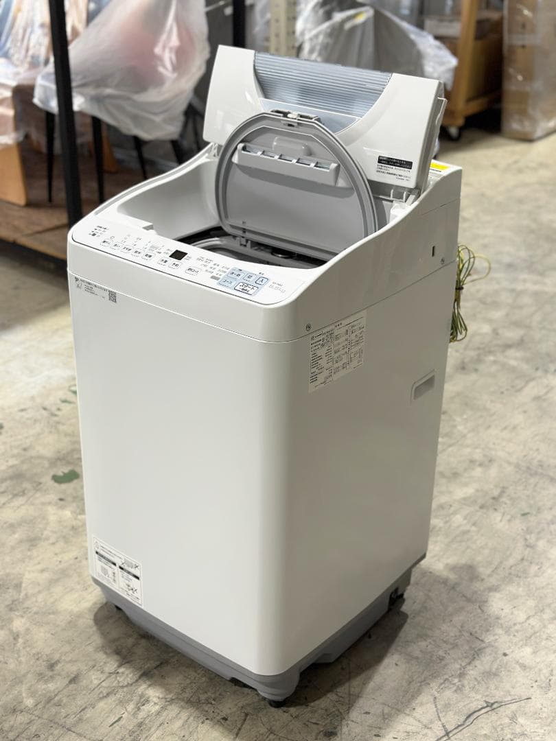 シャープ 洗濯乾燥機 6.5/3.5kg ES-T6E2-W 2023年製