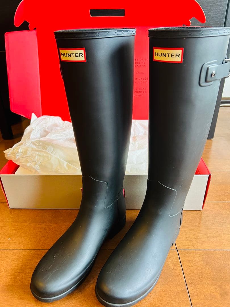 美品 HUNTER レインブーツ ハンター UK5 24cm