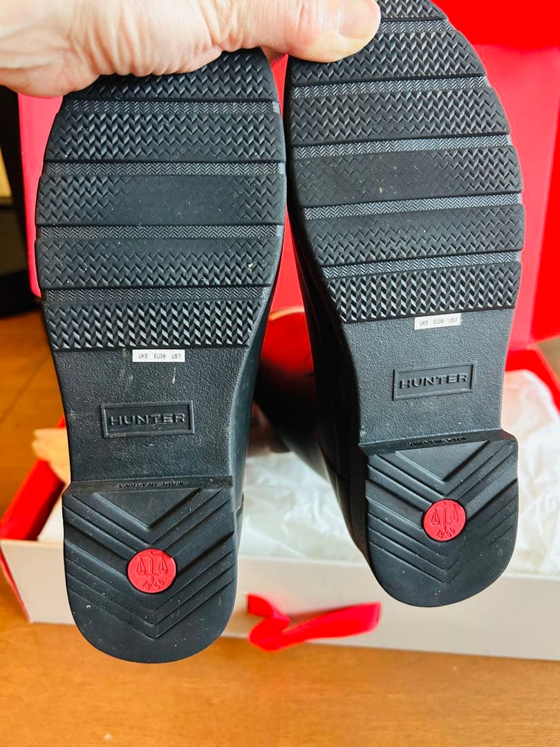 美品 HUNTER レインブーツ ハンター UK5 24cm