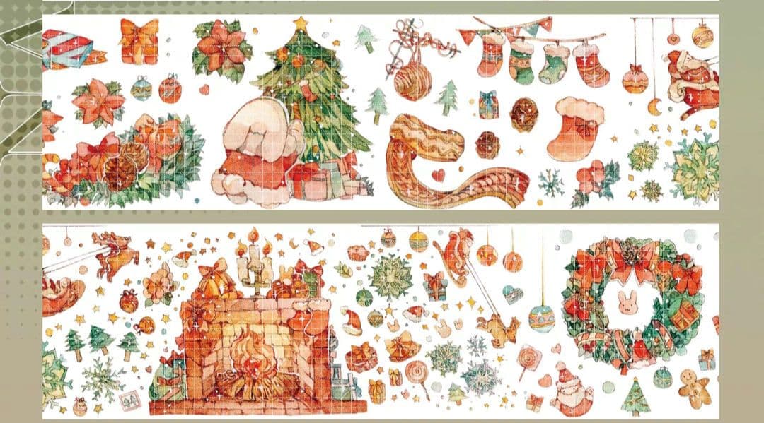 切売 154★ 海外 マスキングテープ マステ PET 装飾 動物 兎 銀ホロ