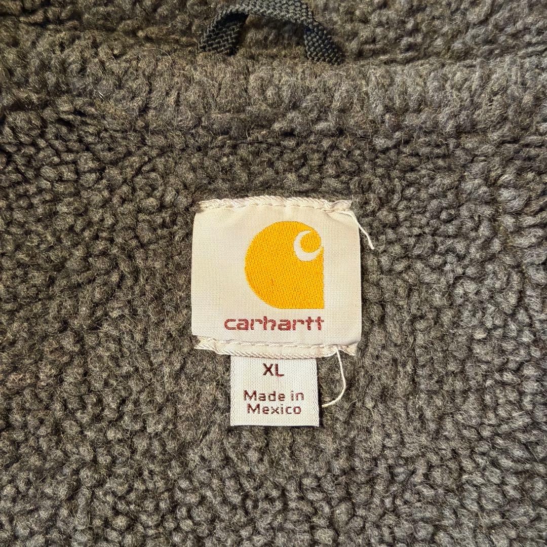 【カーハート】ダック地ベスト　XL 裏ボア　人気古着　f
