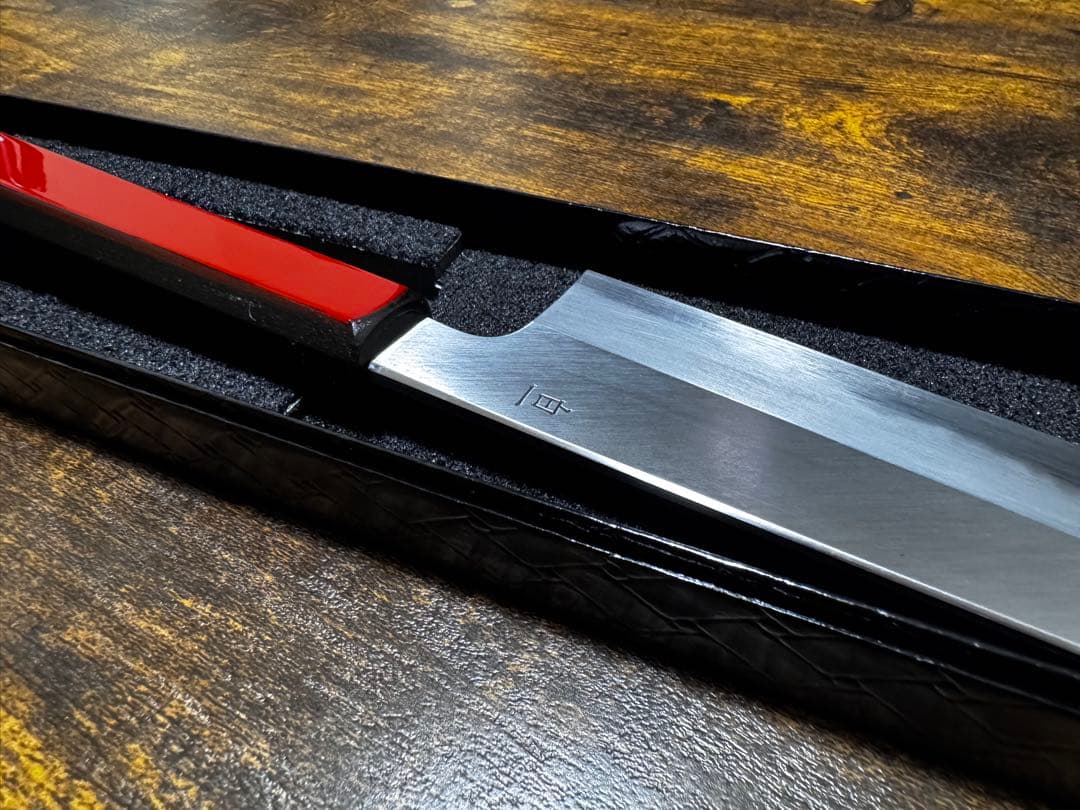 景清 KAGEKIYO 白紙一号 漆赤呂 和牛刀 (240mm)