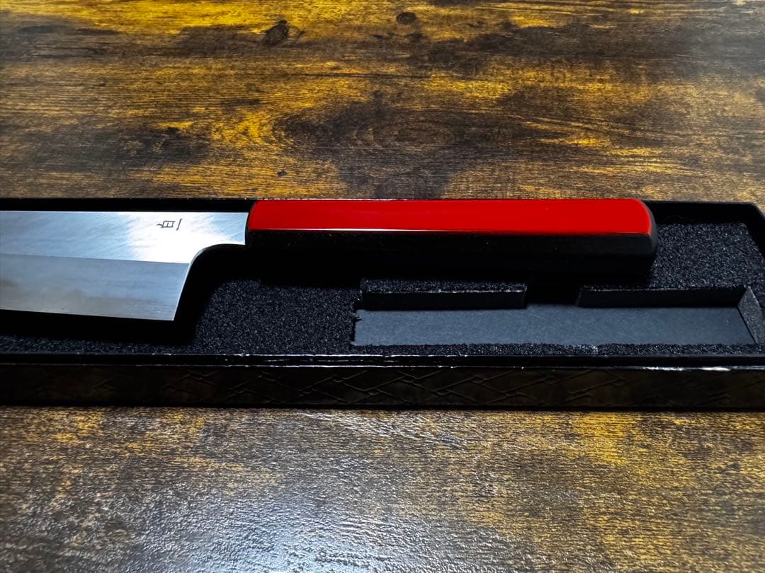 景清 KAGEKIYO 白紙一号 漆赤呂 和牛刀 (240mm)