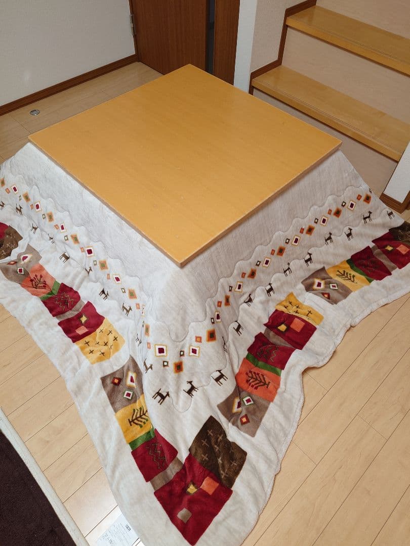 無印良品 こたつにもなるローテーブル MK-758 ニトリこたつ布団のおまけつき