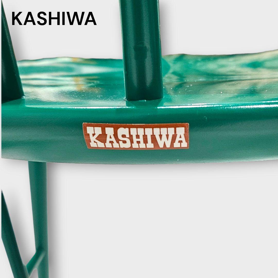 【希少品】柏木工 カシワ ダイニングチェア アームチェア グリーン ②