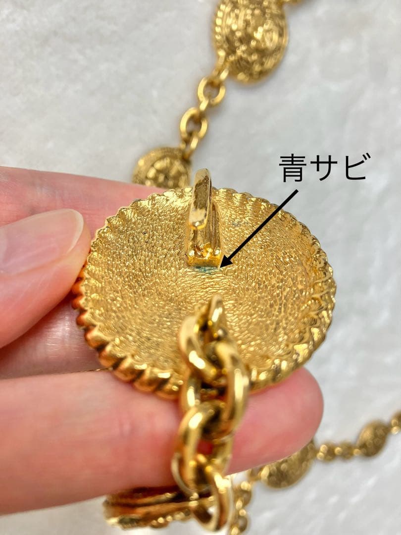 レア CHANELシャネル ビンテージゴールドチェーンベルト 乗馬 アンティーク