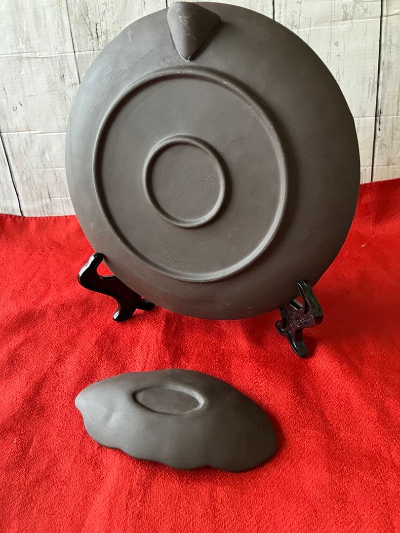 【美品】龍　ドラゴン　飾り皿　筋斗雲（⁉︎）皿　　スタンド付