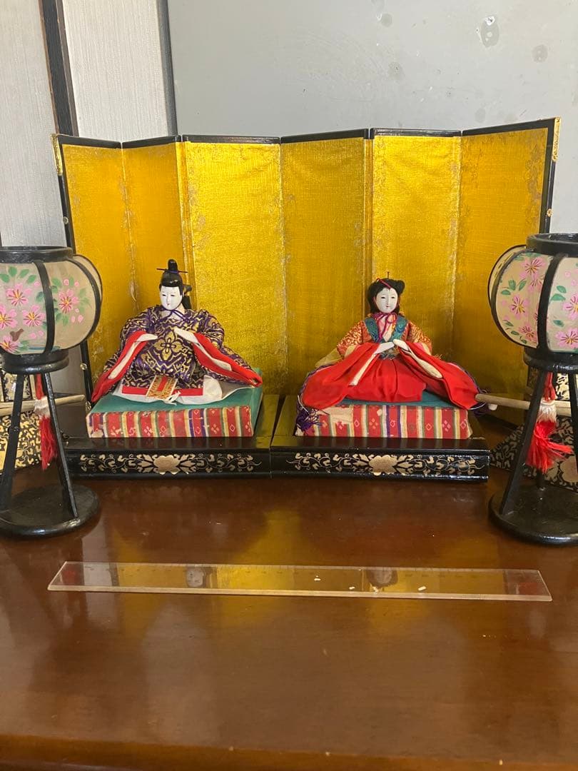 雛人形セット 男雛 女雛 ランプ付き