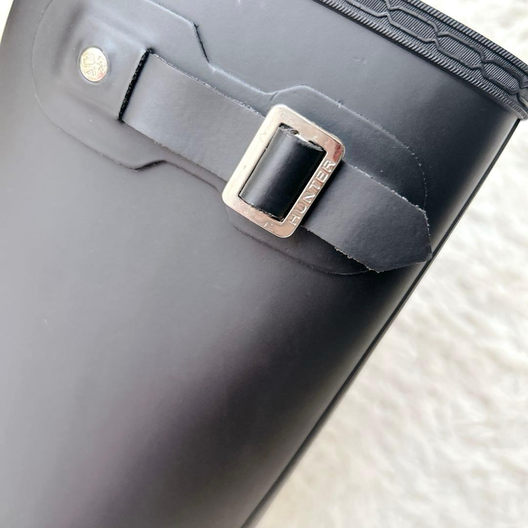 極美品✨HUNTER レインブーツ 黒 ロング ラバー レディース UK6