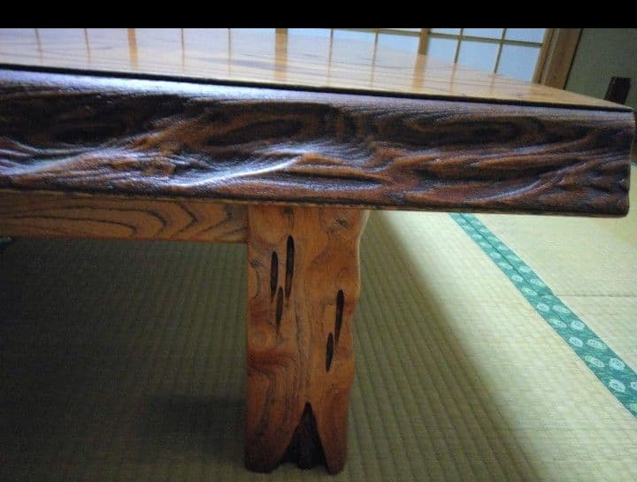 ローテーブル　座卓　レトロ　自然な木目