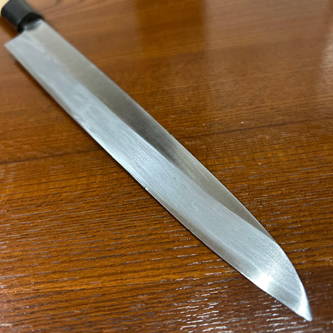 刺身包丁 龍玉作 全長36,5cm刃22,5cm厚約3,5mm ★送料無料