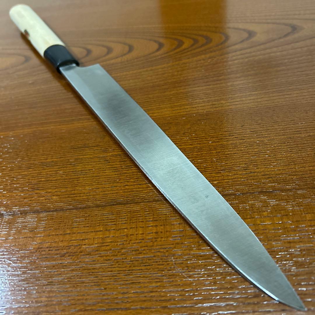 刺身包丁 龍玉作 全長36,5cm刃22,5cm厚約3,5mm ★送料無料