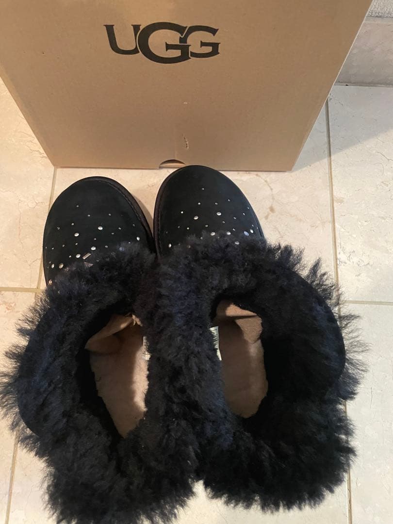 最終お値下げ UGG GALAXY BLING MINI ブラック 7 美品