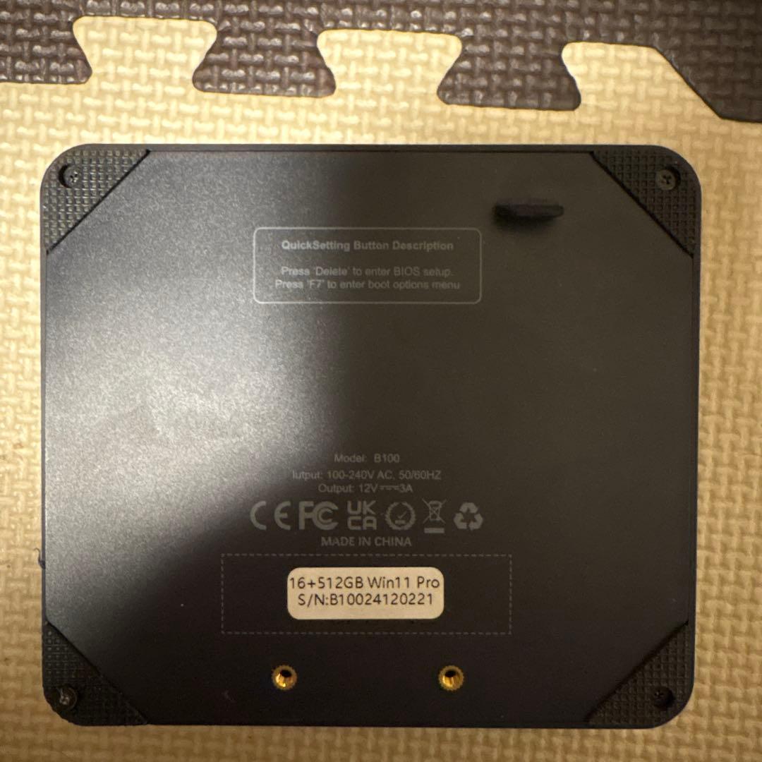 【2TBHDD増設済】 N100搭載　BosgameB100シリーズ ミニPC