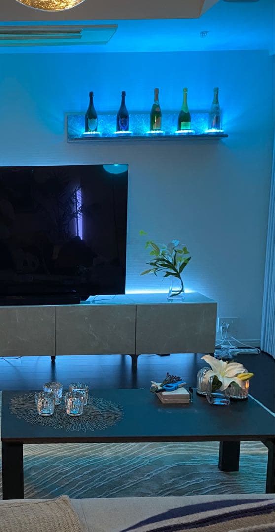 ⭐️右幅広【全国配送無料】定価6万　大理石調　壁掛 棚　ラック　120cm