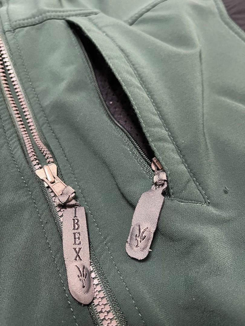 IBEX フルジップジャケットXL グリーン×ブラック 〈20年前モデル〉