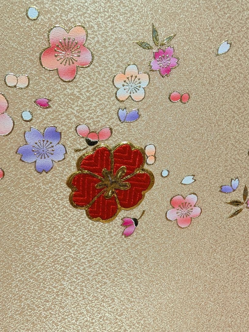 雛人形セット ピンク金色 人形なし