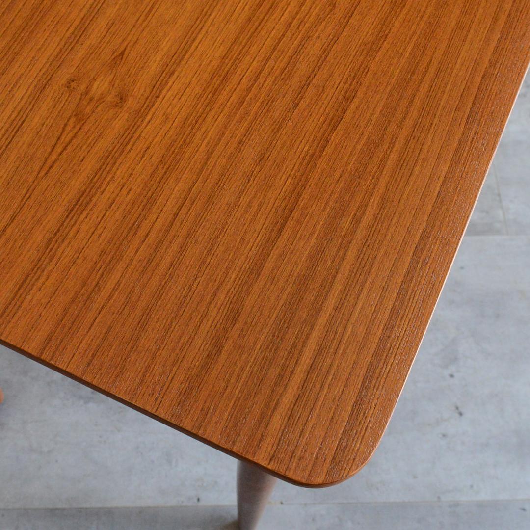 デンマーク 北欧ヴィンテージ チーク サイドテーブル 棚付き 北欧家具