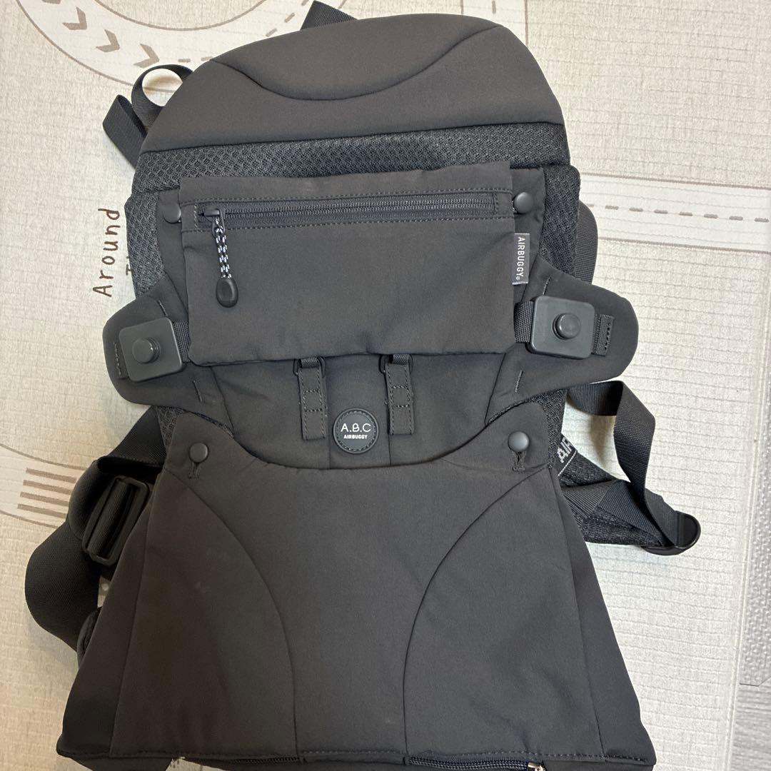 【AirBuggy】ABC抱っこ紐、バックルカバーディムグレー