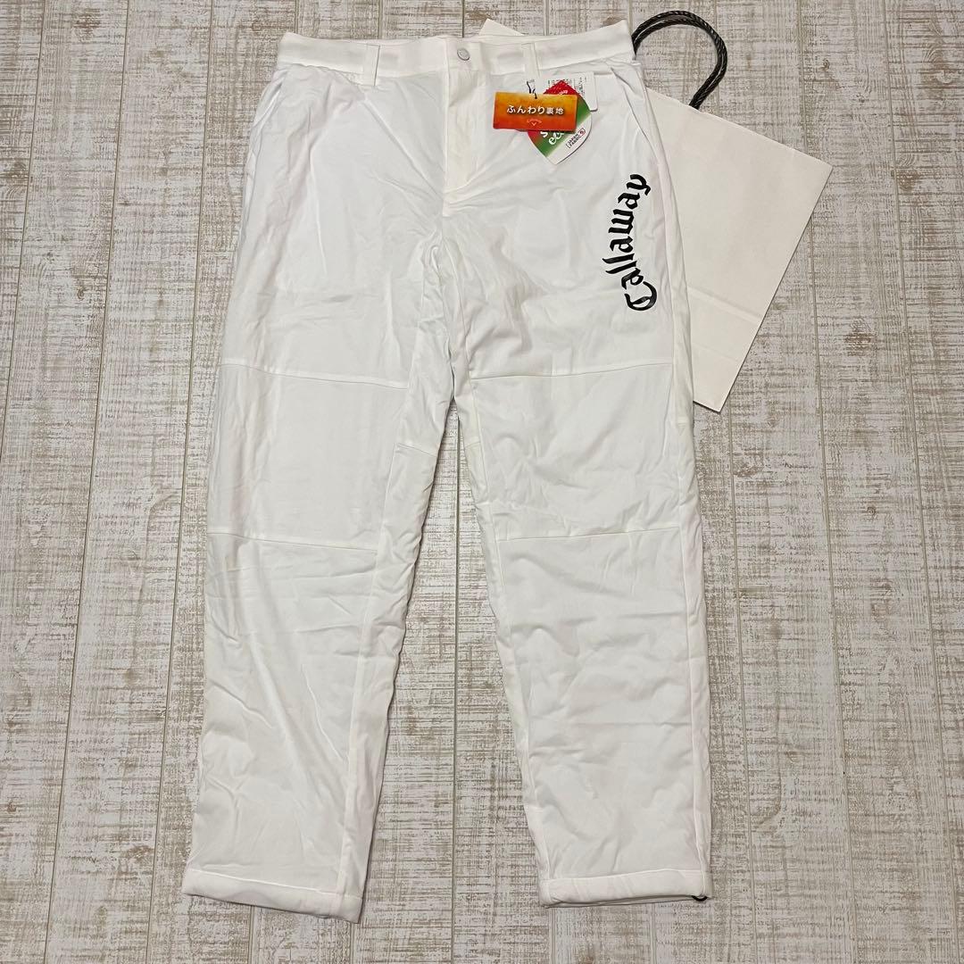 新品 キャロウェイ パンツ ふんわり裏地 極暖 アーチロゴ ホワイト Mサイズ